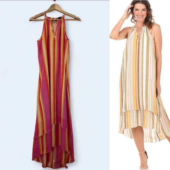 Mlle Gabrielle Dresses & Skirts - 2/$30 Mlle Gabrielle maxi high-low haulter tiered dress multicolored. SZ S